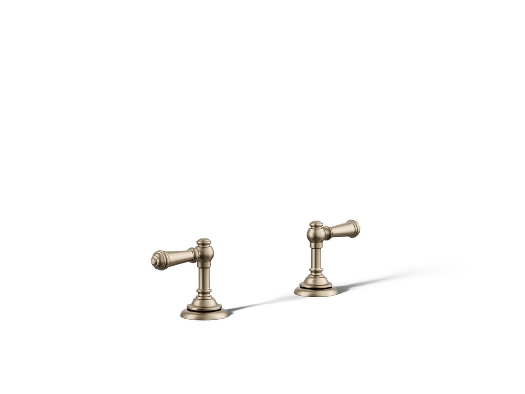 Kohler Artifacts Deck-mount bath faucet handle trim with Lever design - Vibrant Brushed Bronze by Kohler