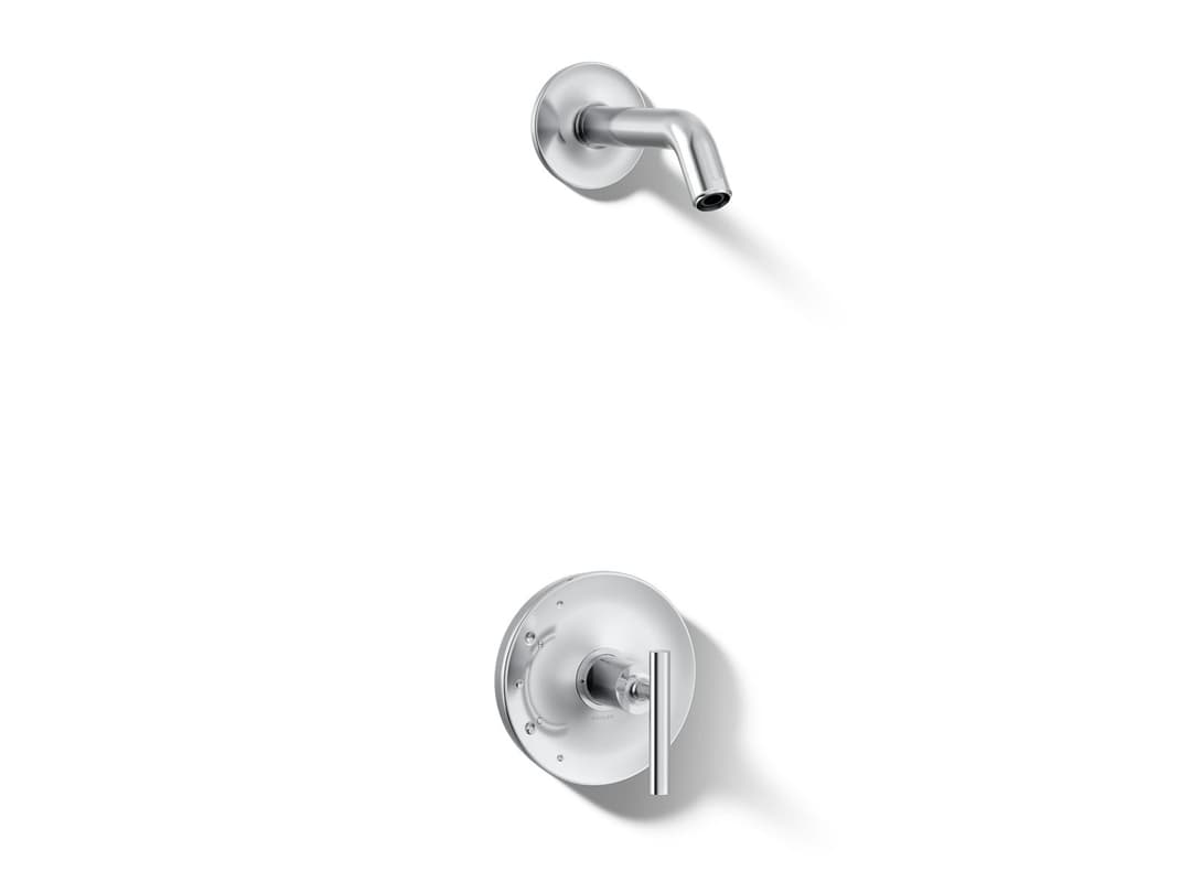 Kohler Purist Rite-Temp shower trim kit with lever handle, without showerhead - Polished Chrome by Kohler