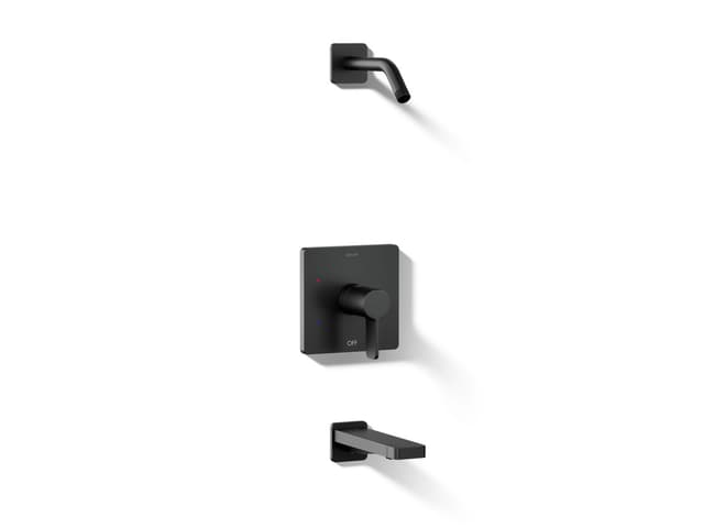 Kohler Parallel Rite-Temp bath and shower trim kit, without showerhead - Matte Black