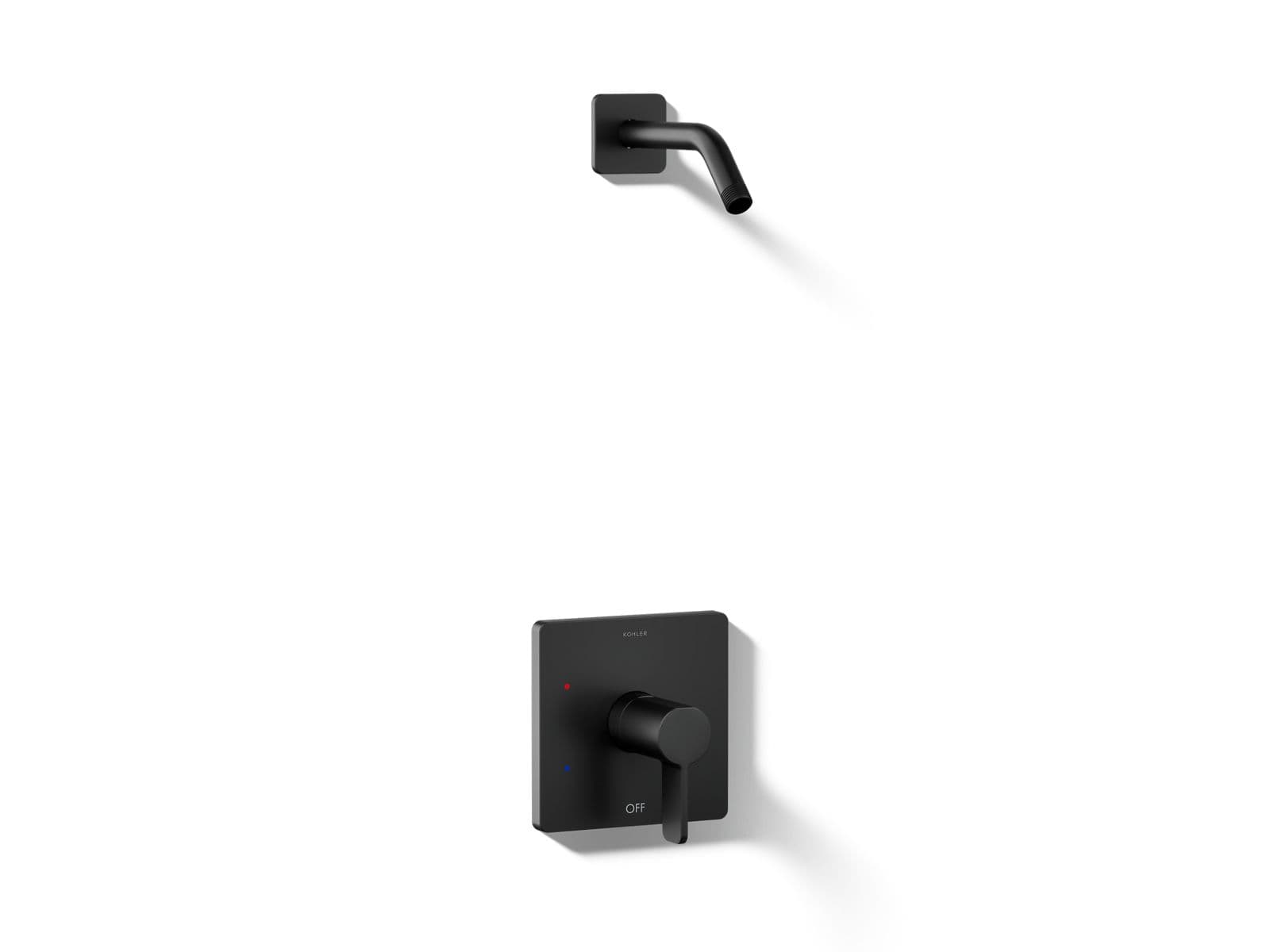 Kohler Parallel Rite-Temp shower trim kit, without showerhead - Matte Black by Kohler