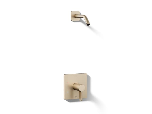 Kohler Parallel Rite-Temp shower trim kit, without showerhead - Vibrant Brushed Bronze