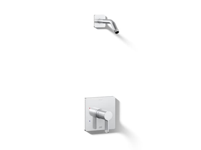 Kohler Parallel Rite-Temp shower trim kit, without showerhead - Polished Chrome