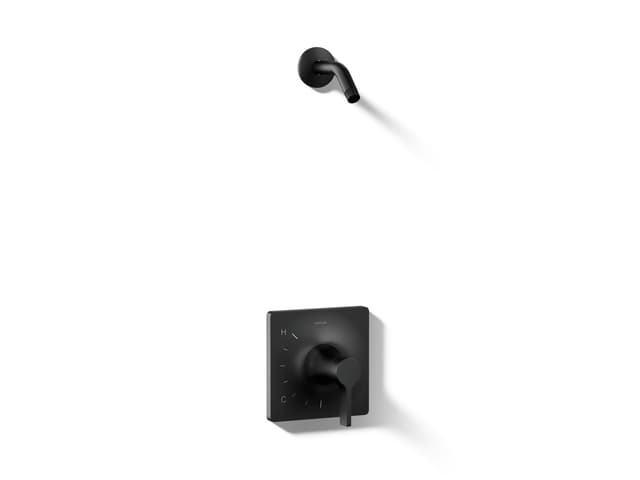 Kohler Venza Rite-Temp shower trim kit, without showerhead - Matte Black