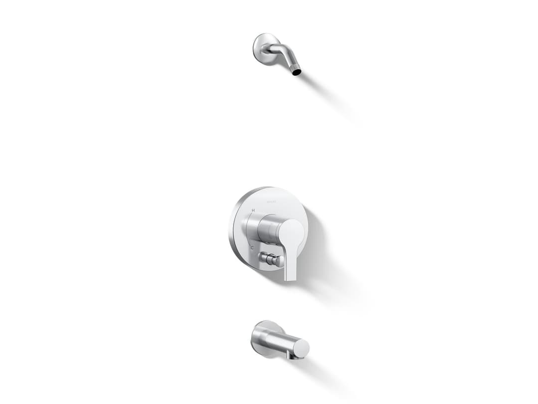 Kohler Elate Rite-Temp Bath And Shower Trim Kit With Push-Button Diverter Without Showerhead - Polished Chrome by Kohler