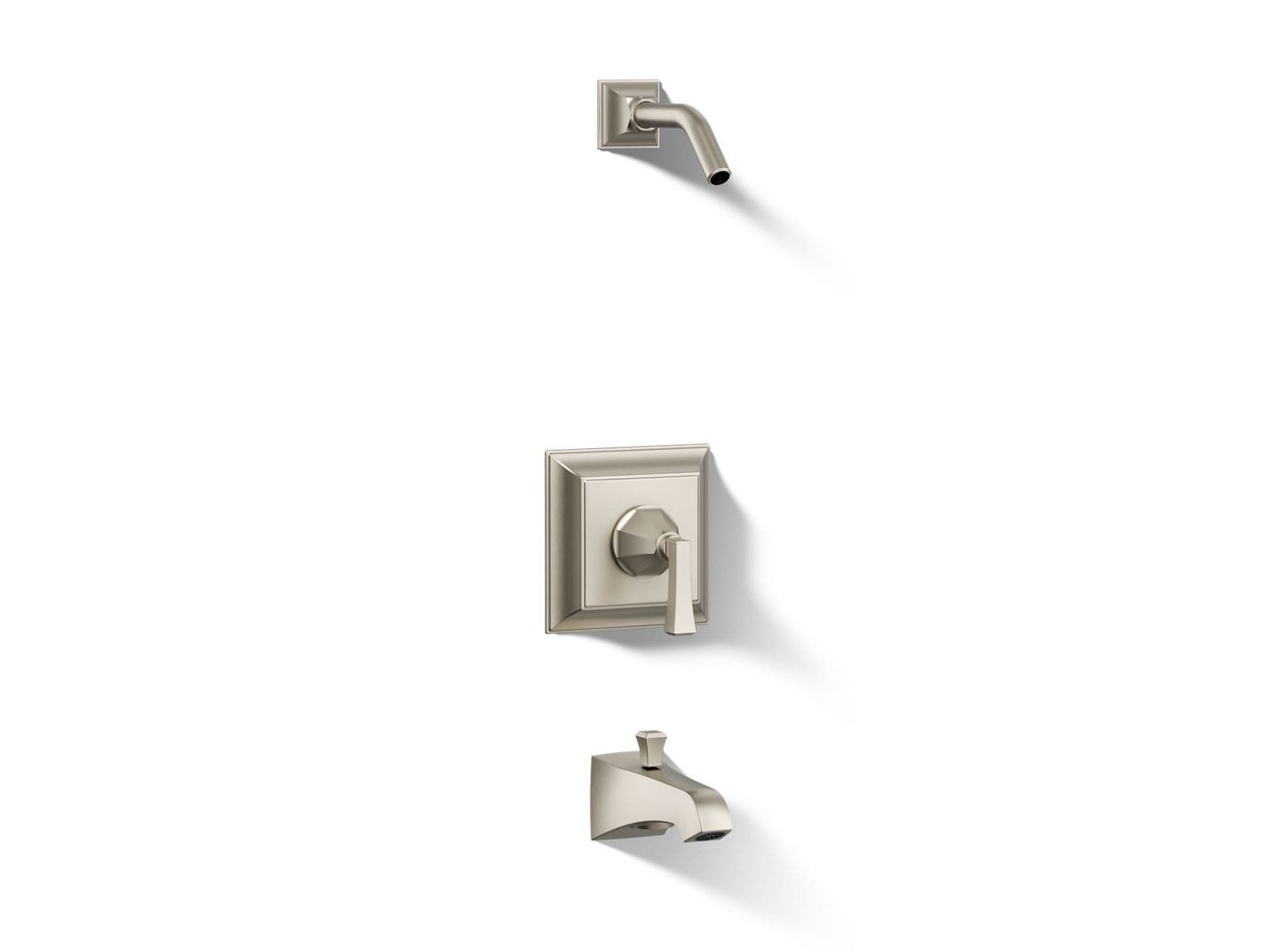 Kohler Memoirs Stately Rite-Temp bath and shower trim kit, without showerhead - Vibrant Brushed Nickel by Kohler