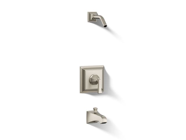 Kohler Memoirs Stately Rite-Temp bath and shower trim kit, without showerhead - Vibrant Brushed Nickel