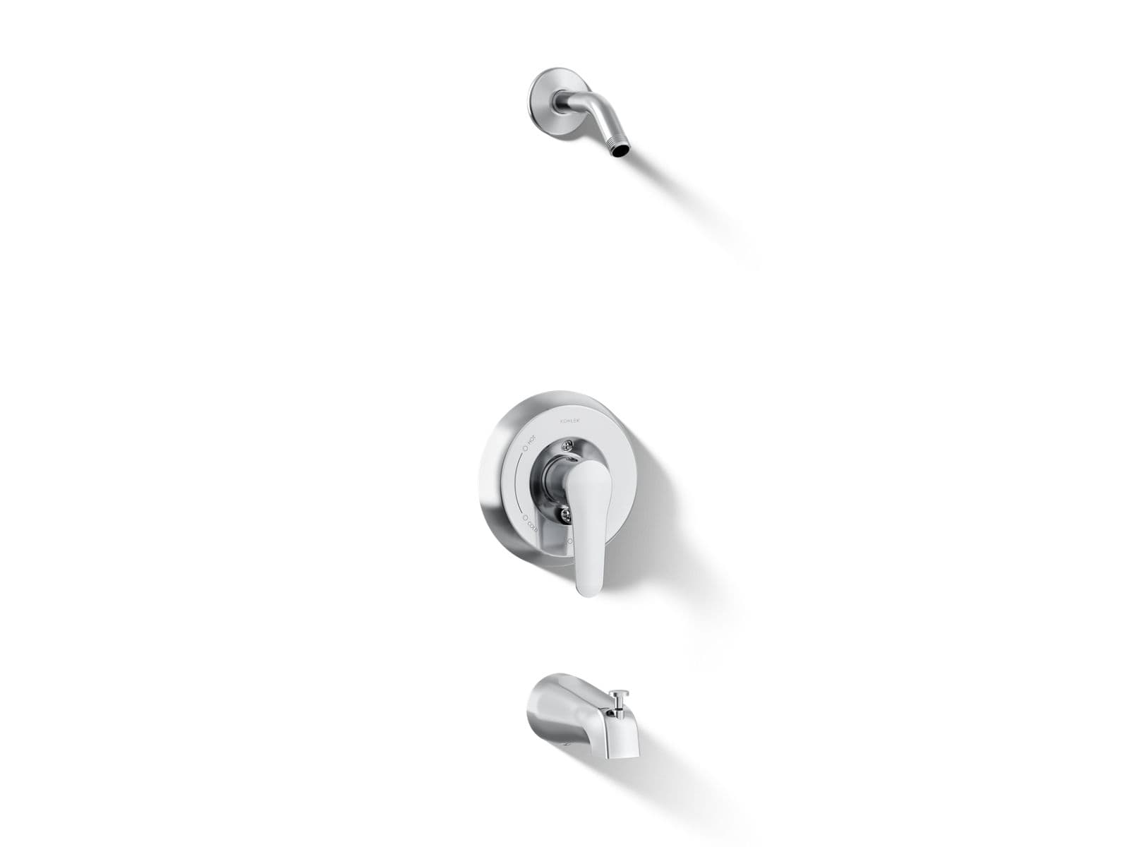 Kohler July Rite-Temp bath and shower trim kit, without showerhead - Polished Chrome by Kohler