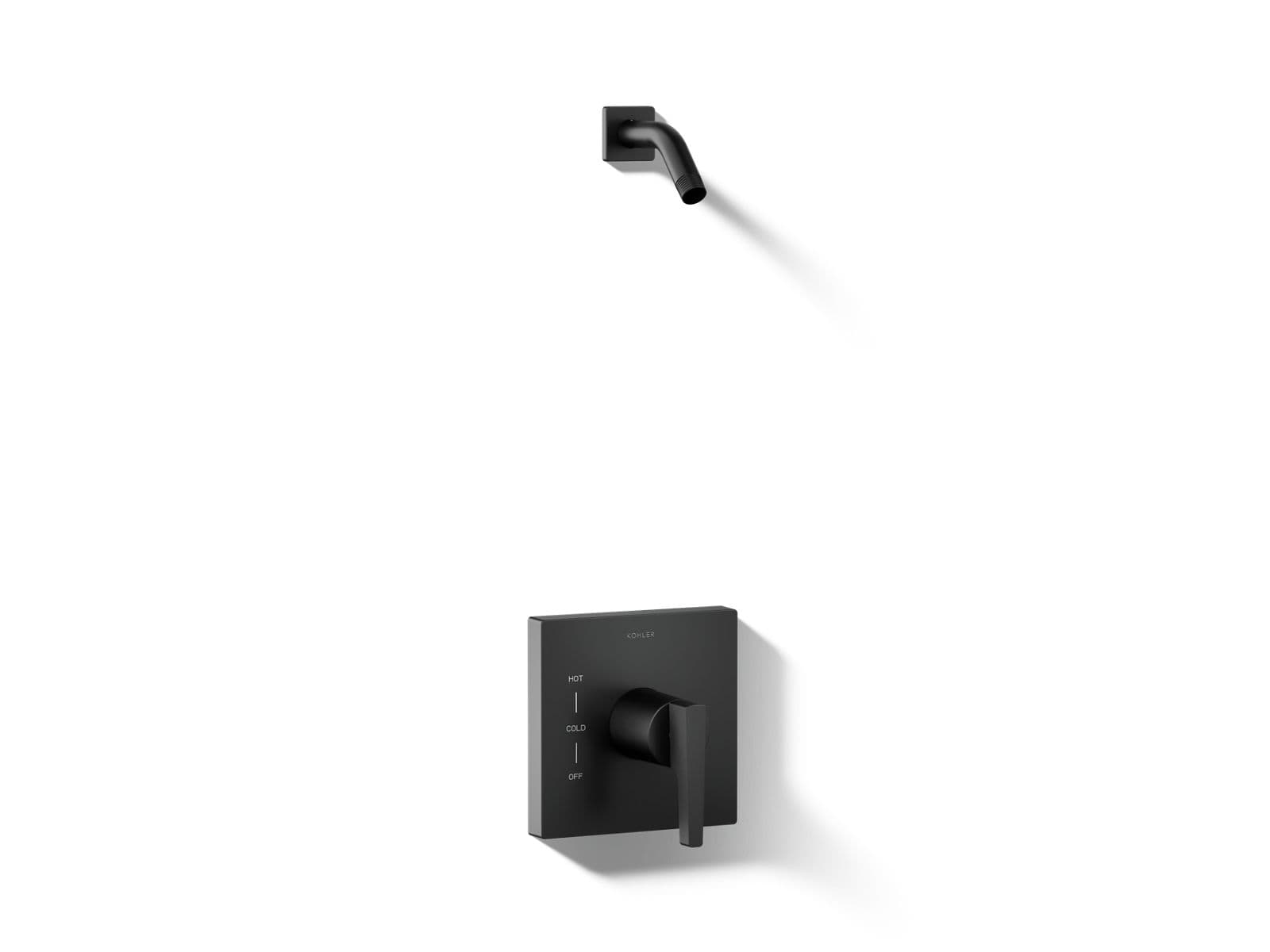 Kohler Honesty Rite-Temp shower trim kit, without showerhead - Matte Black by Kohler