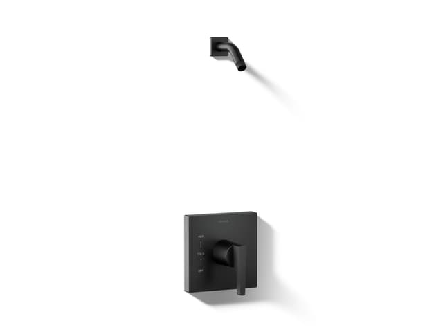 Kohler Honesty Rite-Temp shower trim kit, without showerhead - Matte Black