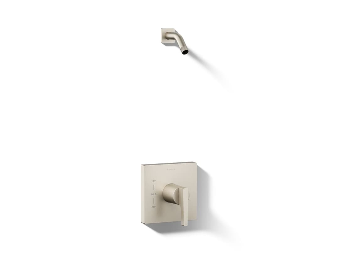 Kohler Honesty Rite-Temp shower trim kit, without showerhead - Vibrant Brushed Nickel by Kohler