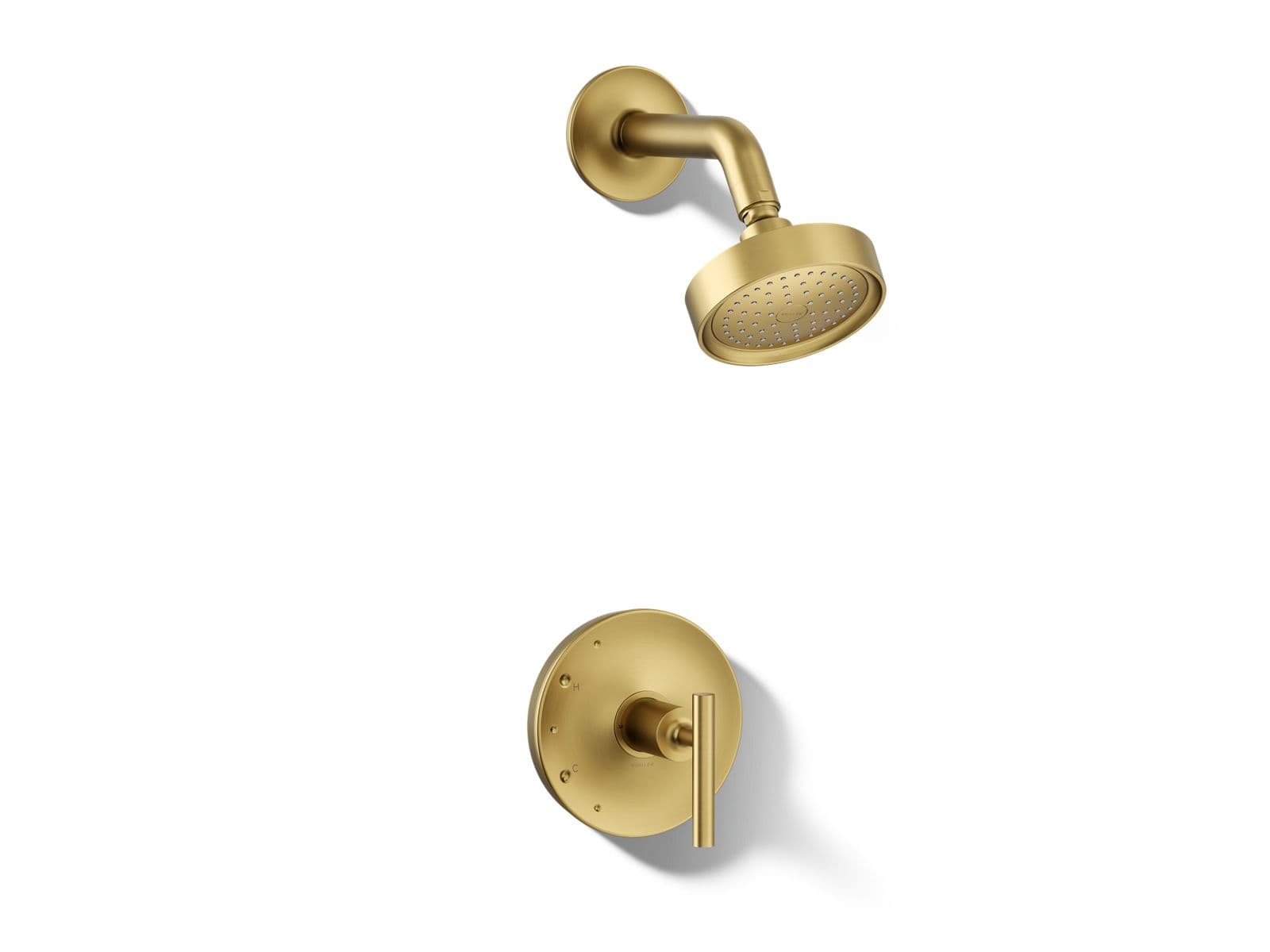 Kohler Purist Rite-Temp shower trim kit with lever handle, 2.5 gpm - Vibrant Brushed Moderne Brass by Kohler