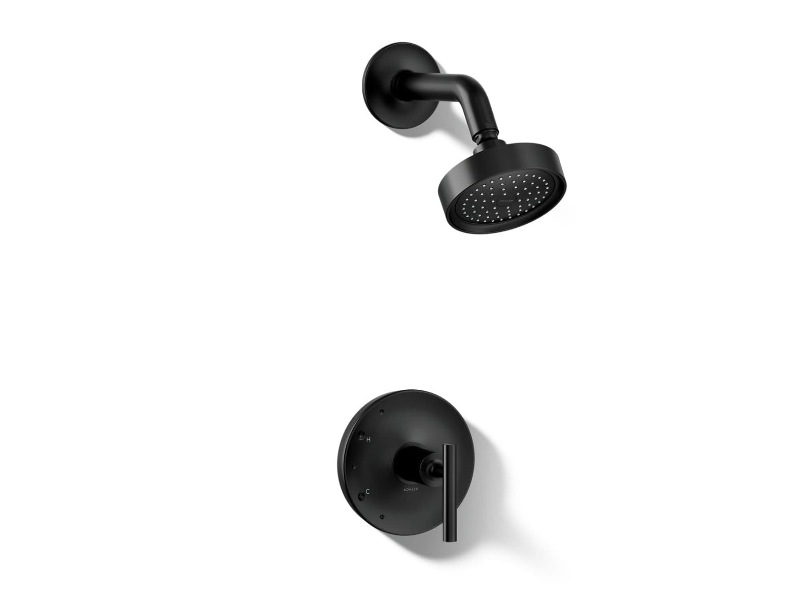 Kohler Purist Rite-Temp shower trim kit with lever handle, 2.5 gpm - Matte Black by Kohler