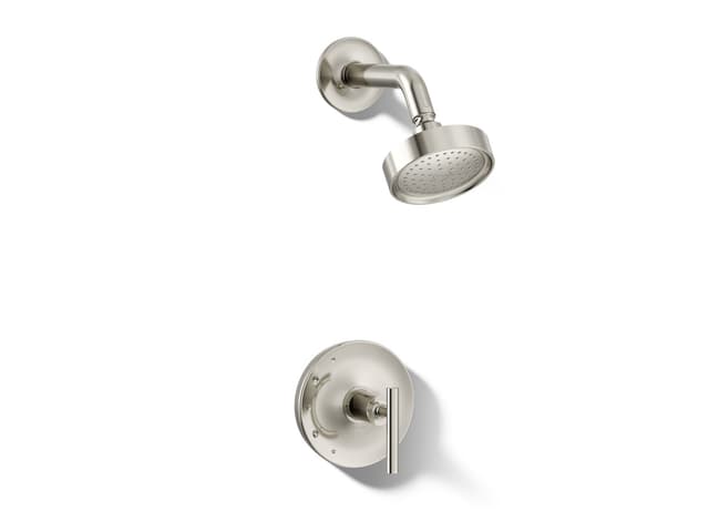 Kohler Purist Rite-Temp shower trim kit with lever handle, 2.5 gpm - Vibrant Polished Nickel