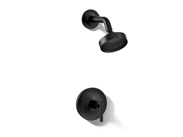 Kohler Purist Rite-Temp shower trim kit with lever handle, 1.75 gpm - Matte Black