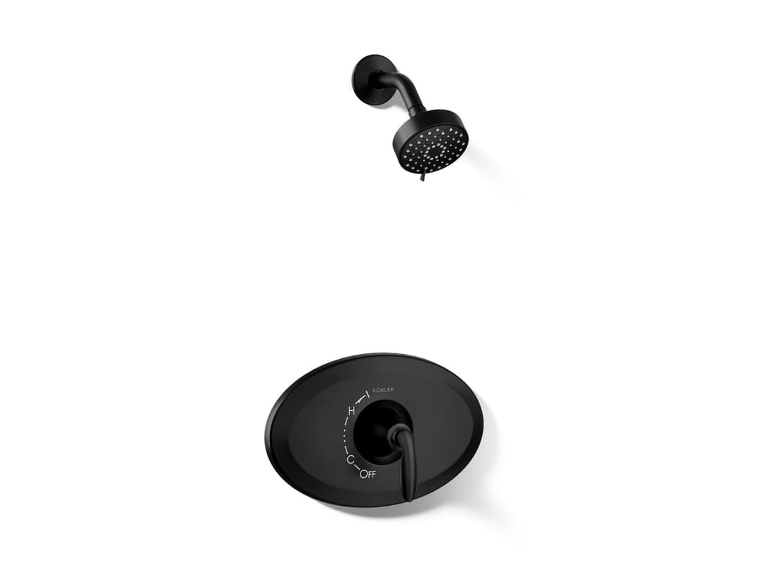 Kohler Remodel Rite-Temp shower trim kit, 2.5 gpm - Matte Black by Kohler