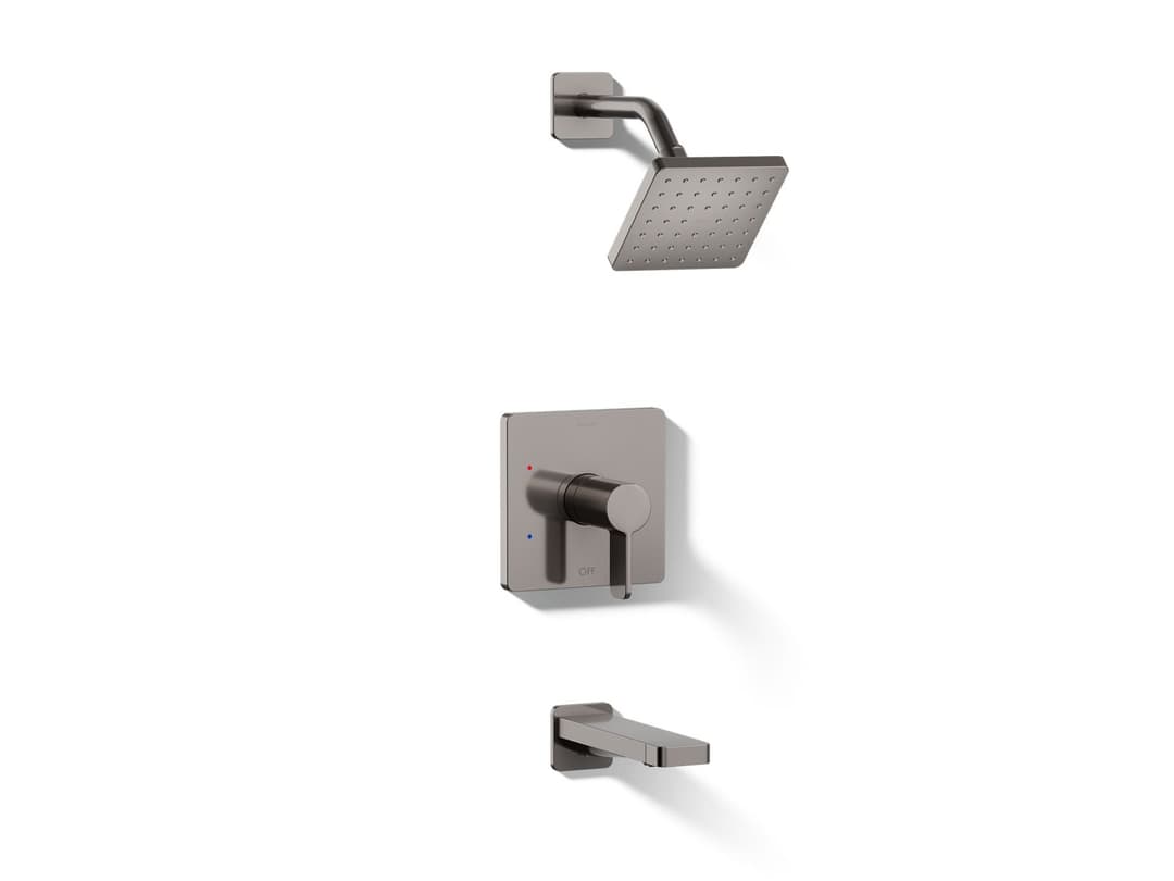 Kohler Parallel Rite-Temp bath and shower trim kit, 2.5 gpm - Vibrant Titanium by Kohler