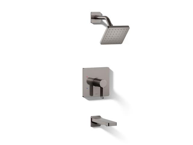 Kohler Parallel Rite-Temp bath and shower trim kit, 1.75 gpm - Vibrant Titanium