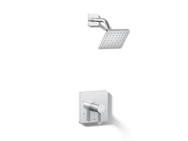 Kohler Parallel Rite-Temp shower trim kit, 2.5 gpm - Polished Chrome