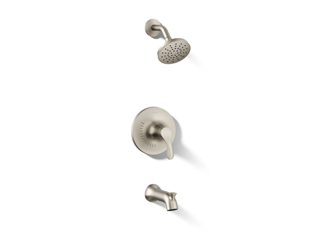 Kohler Simplice Rite-Temp bath and shower trim kit, 1.75 gpm - Vibrant Brushed Nickel by Kohler