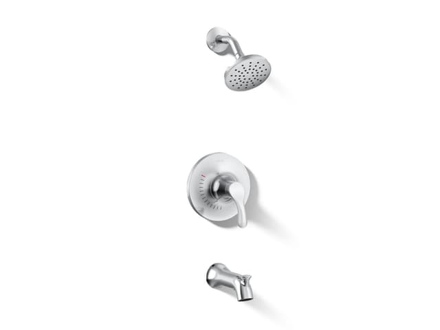 Kohler Simplice Rite-Temp bath and shower trim kit, 1.75 gpm - Polished Chrome