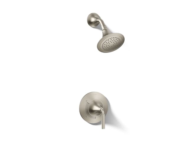 Kohler ToneE Rite-Temp shower trim kit, 2.5 gpm - Vibrant Brushed Nickel