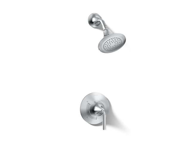 Kohler ToneE Rite-Temp shower trim kit, 2.5 gpm - Polished Chrome