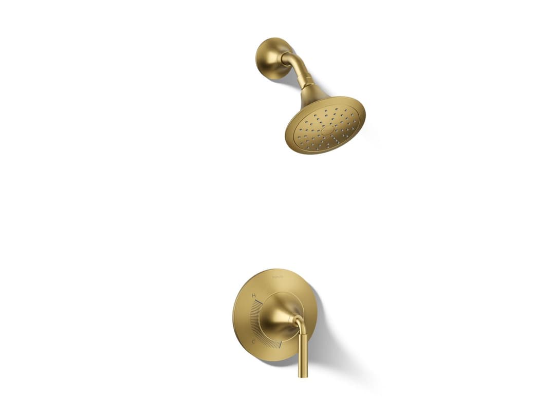 Kohler ToneE Rite-Temp shower trim kit, 1.75 gpm - Vibrant Brushed Moderne Brass by Kohler