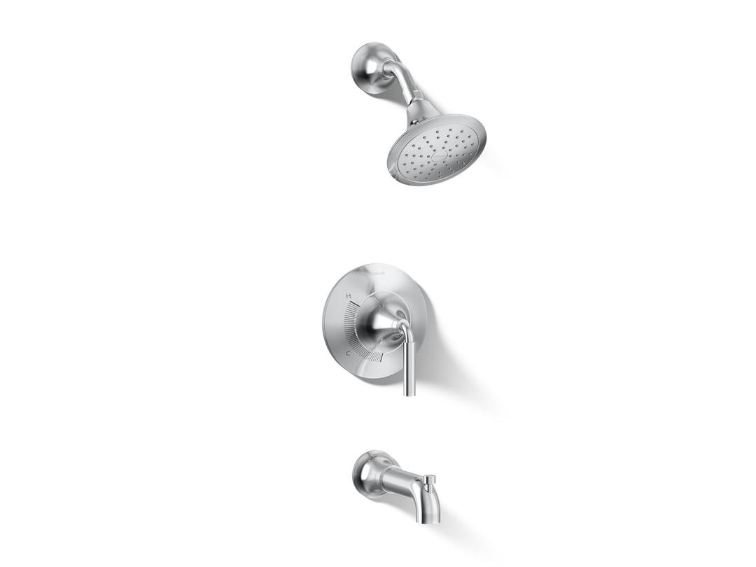 Kohler ToneE Rite-Temp bath and shower trim kit, 2.5 gpm - Polished Chrome by Kohler
