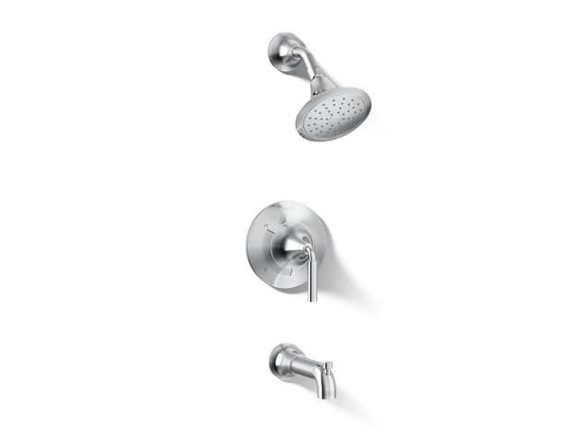 Kohler ToneE Rite-Temp bath and shower trim kit, 1.75 gpm - Polished Chrome