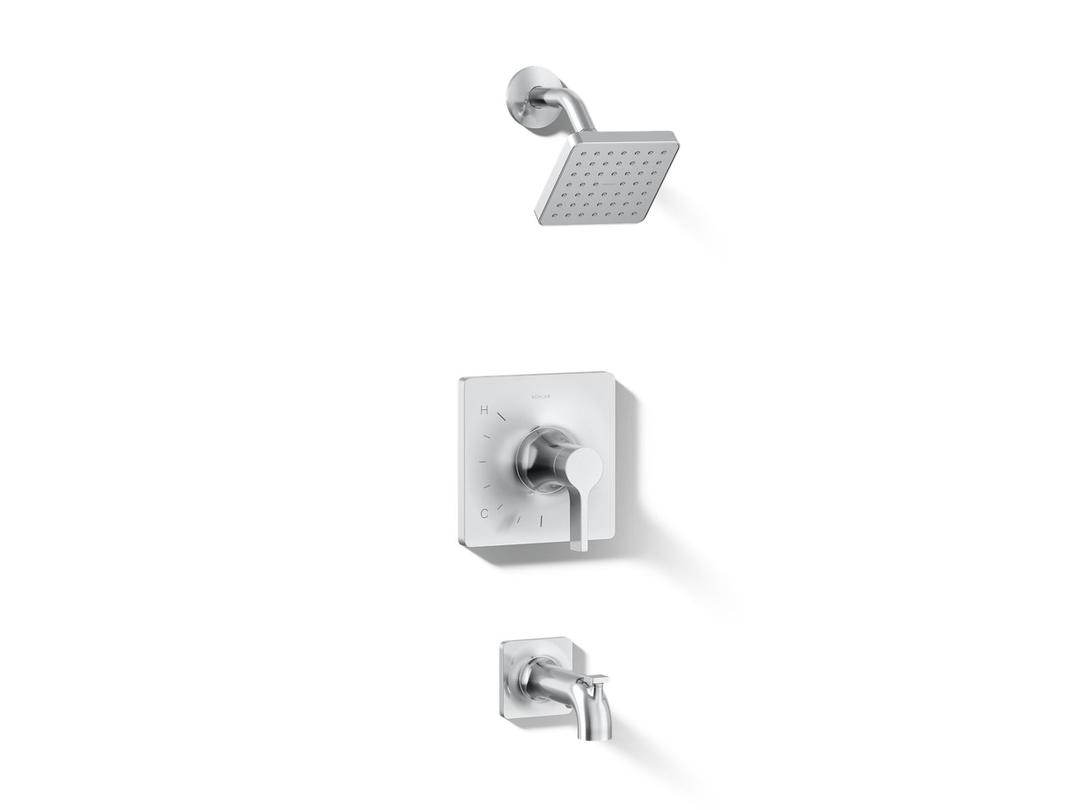Kohler Venza Rite-Temp bath and shower trim kit, 1.75 gpm - Polished Chrome by Kohler