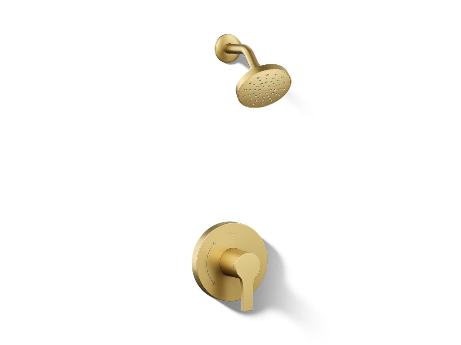 Kohler Elate Rite-Temp Shower Trim Kit 2.5 GPM - Vibrant Brushed Moderne Brass by Kohler