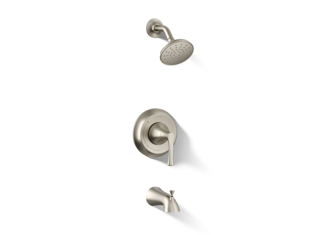 Kohler BuckleyE Rite-Temp bath and shower trim kit, 2.5 gpm - Vibrant Brushed Nickel by Kohler