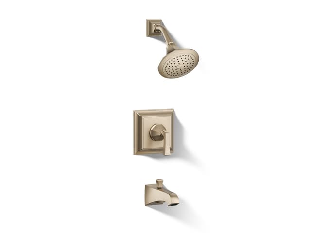 Kohler Memoirs Stately Rite-Temp bath and shower trim kit, 2.5 gpm - Vibrant Brushed Bronze