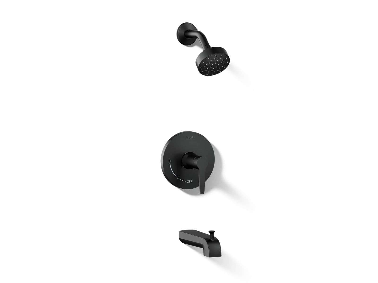Kohler Pitch Rite-Temp bath and shower trim kit, 1.75 gpm - Matte Black by Kohler