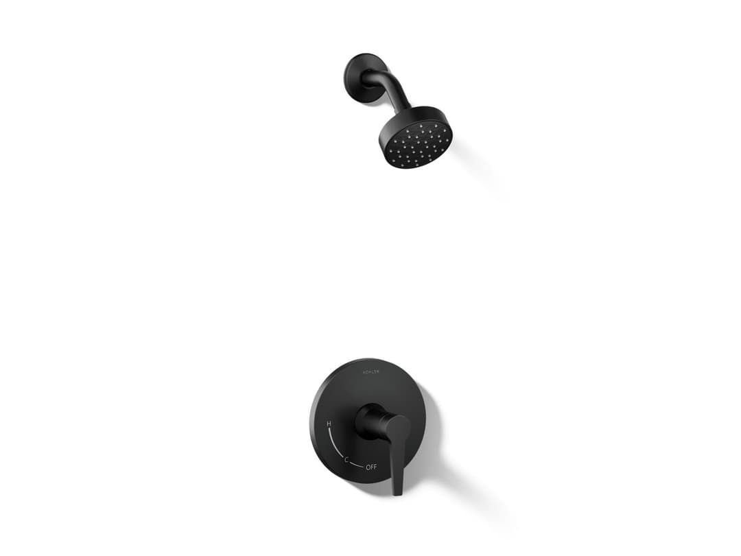 Kohler Pitch Rite-Temp shower trim kit, 2.5 gpm - Matte Black by Kohler