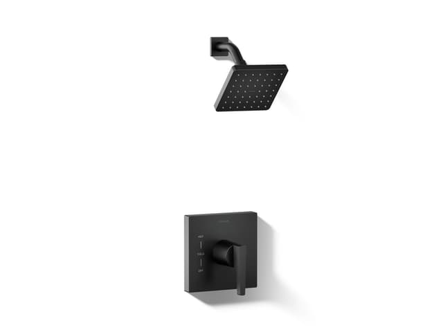Kohler Honesty Rite-Temp shower trim kit, 2.5 gpm - Matte Black