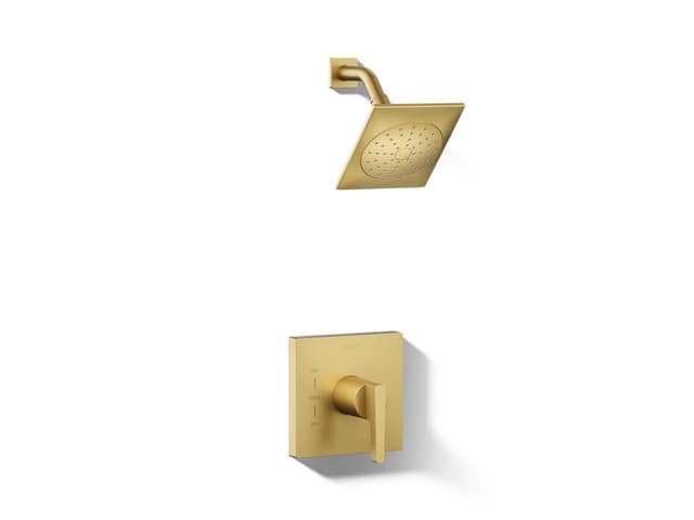 Kohler Honesty Rite-Temp shower trim kit, 1.75 gpm - Vibrant Brushed Moderne Brass