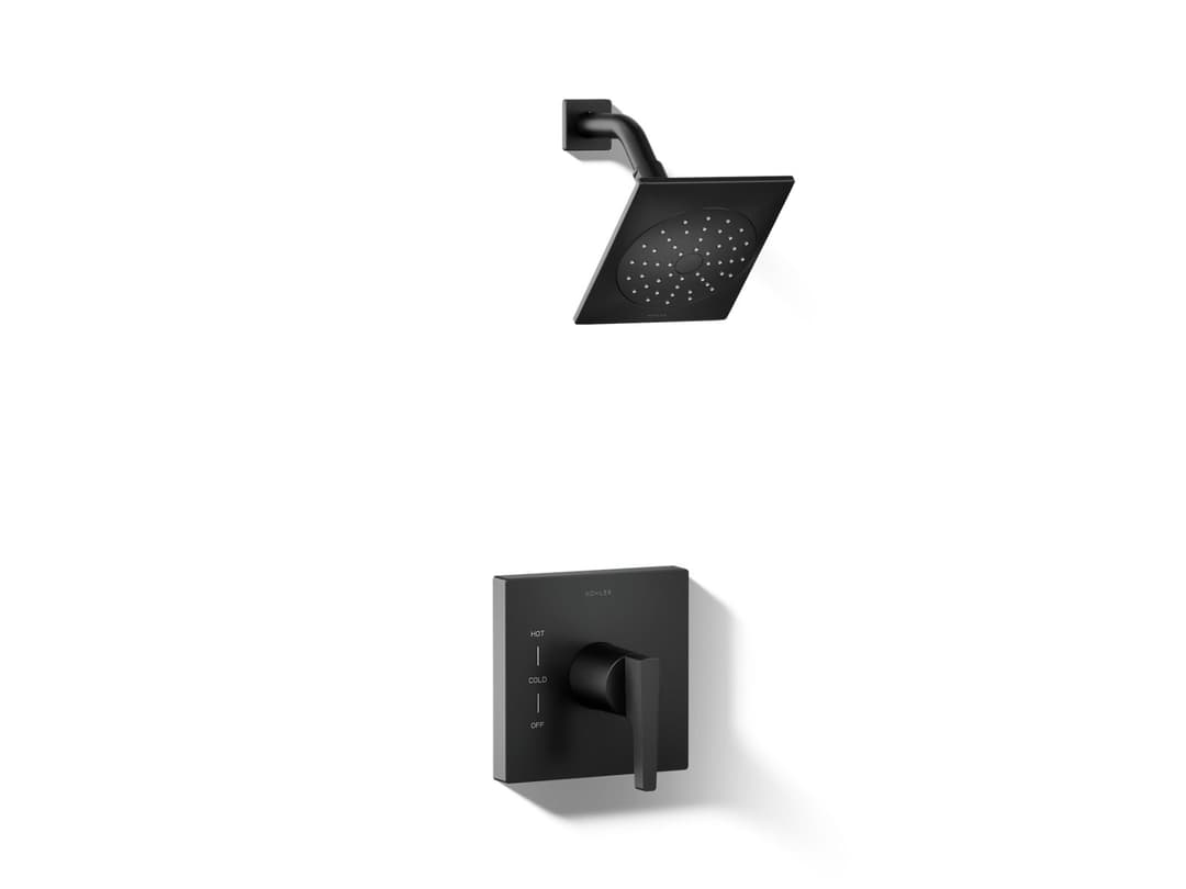 Kohler Honesty Rite-Temp shower trim kit, 1.75 gpm - Matte Black by Kohler