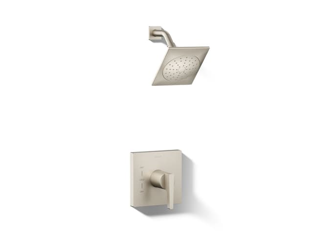 Kohler Honesty Rite-Temp shower trim kit, 1.75 gpm - Vibrant Brushed Nickel