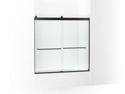 Kohler Levity Sliding bath door, 59-3/4'' H x 56-5/8 - 59-5/8'' W, with 1/4'' thick Crystal Clear glass - Matte Black - image 4