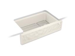 Cairn 34'' undermount single-bowl farmhouse kitchen sink with faceted design - image 11