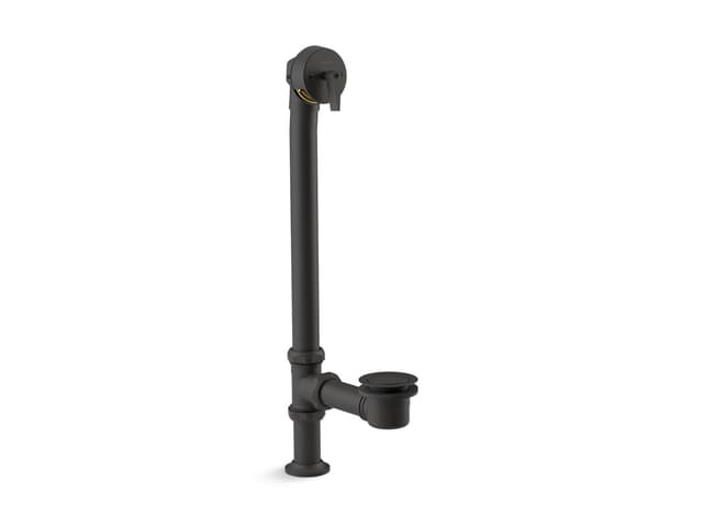 Kohler Artifacts 1-1/2'' pop-up bath drain for above- and through-the-floor freestanding bath installations - Matte Black