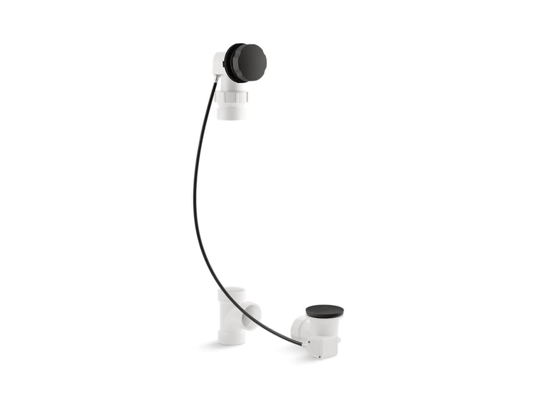 Kohler Clearflo Cable bath drain, less PVC tubing - Matte Black by Kohler