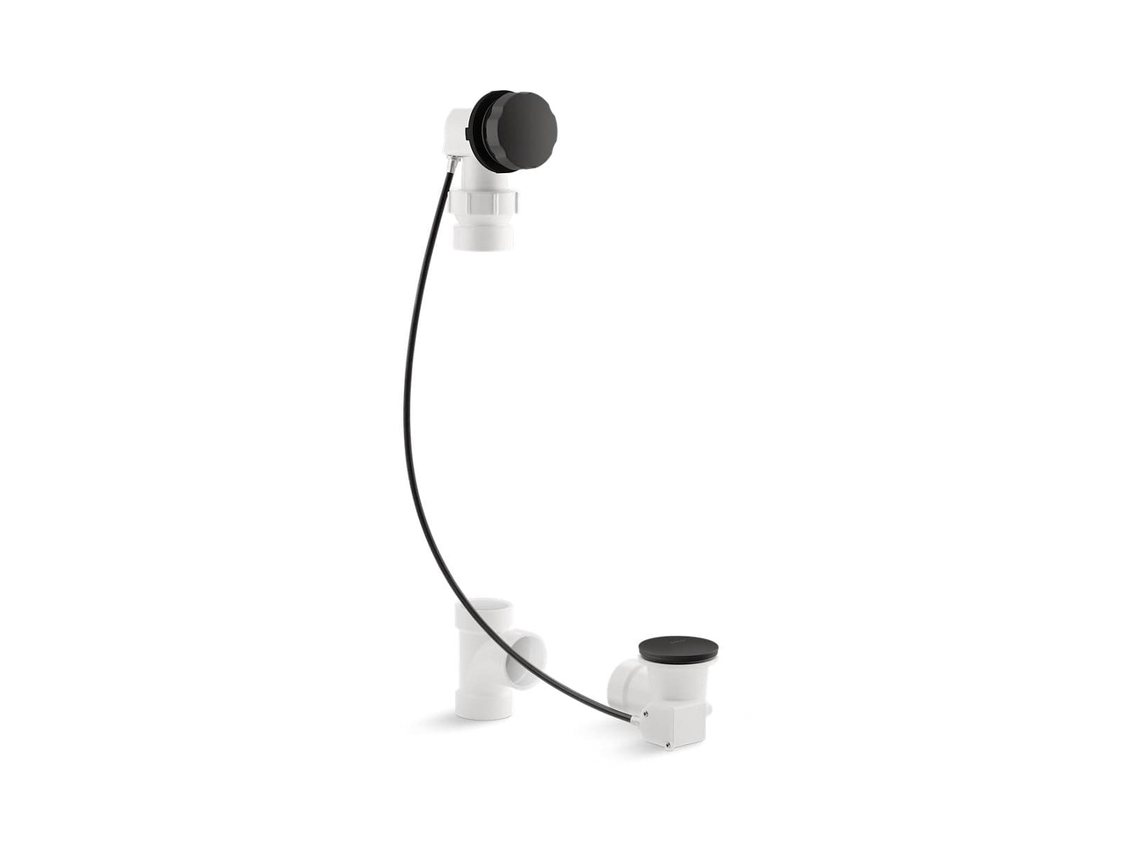 Kohler Clearflo Cable bath drain, less PVC tubing - Matte Black by Kohler