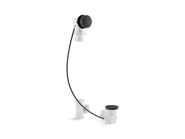 Kohler Clearflo Cable bath drain, less PVC tubing - Matte Black