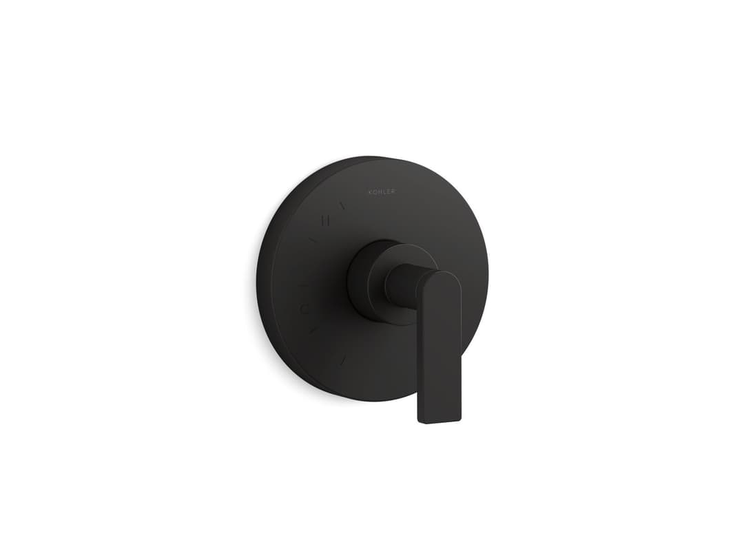 Kohler Composed Rite-Temp valve trim with lever handle - Matte Black by Kohler