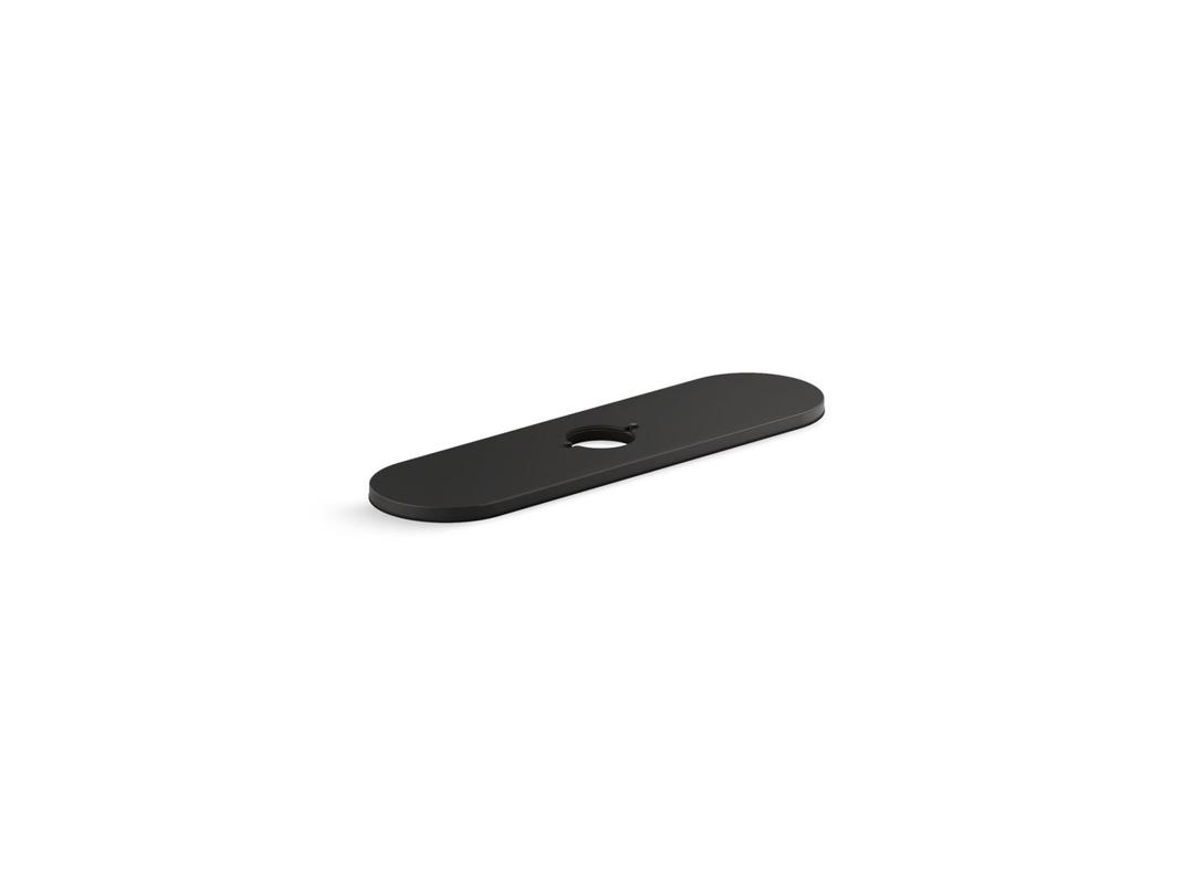 Kohler Tone Three-hole kitchen faucet escutcheon - Matte Black by Kohler