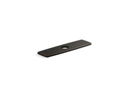 Kohler Riff Three-hole kitchen faucet escutcheon - Matte Black - image 3