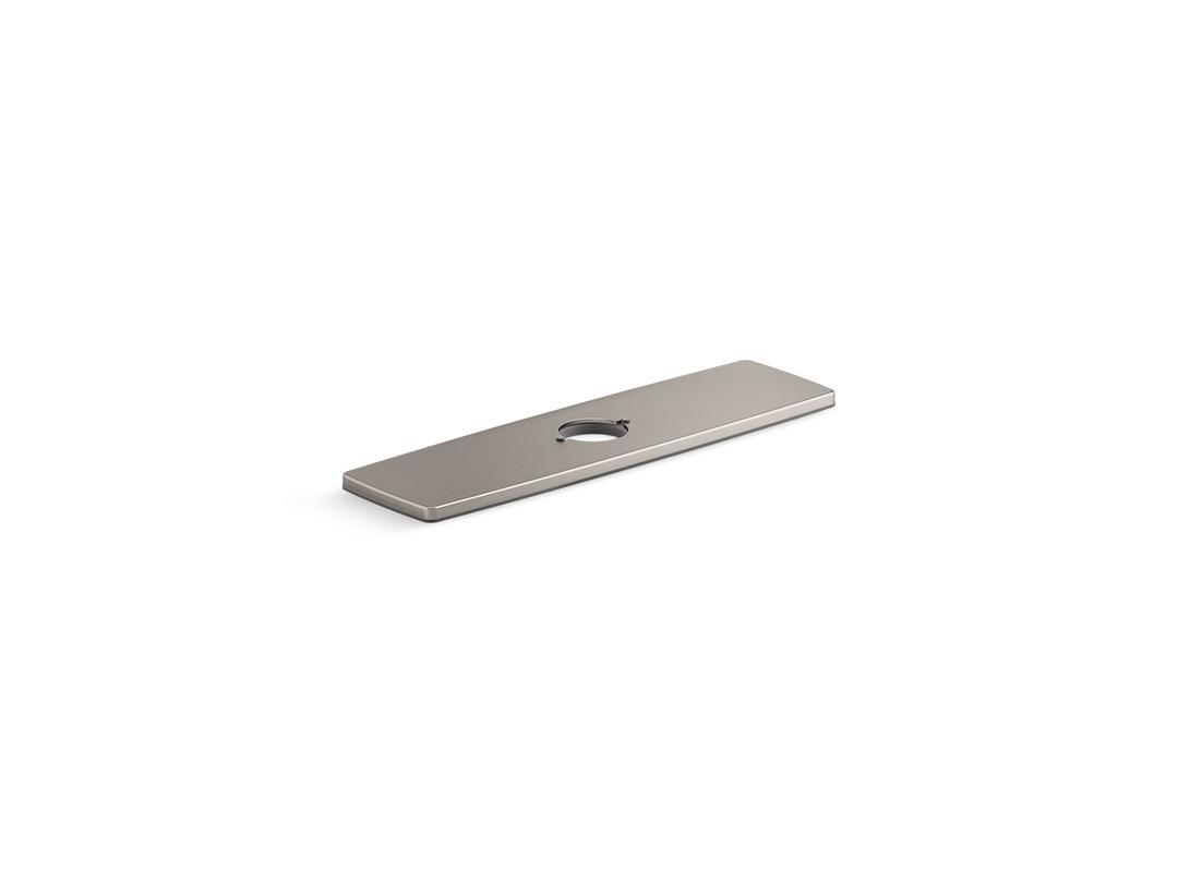 Kohler Riff Three-hole kitchen faucet escutcheon - Vibrant Stainless by Kohler