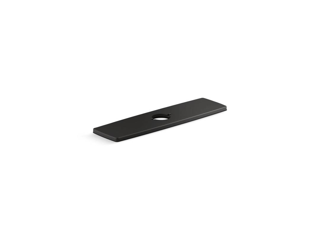 Kohler Riff Three-hole kitchen faucet escutcheon - Matte Black by Kohler